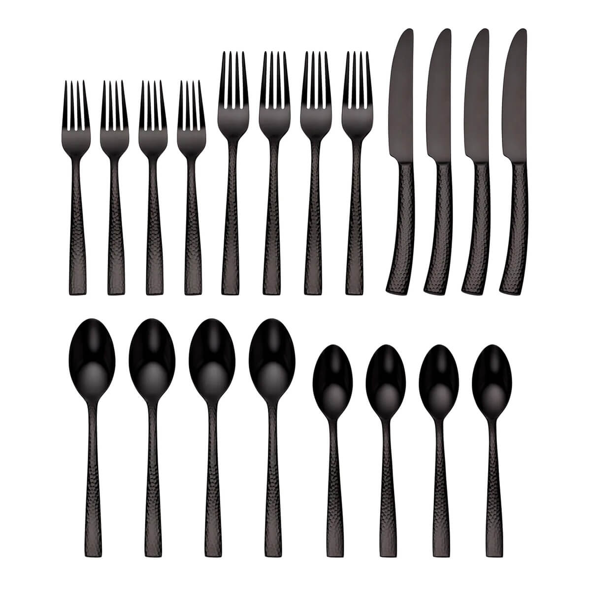 Argent Orf­vres Paris Gunmetal Titanium 20 piece, Service for 4 - EFB96M20QT