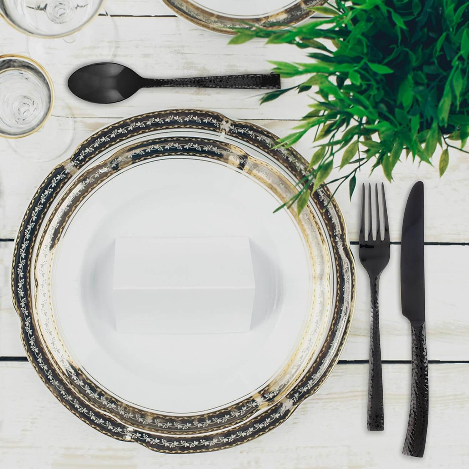 Argent Orf­vres Paris Gunmetal Titanium 20 piece, Service for 4 - EFB96M20QT