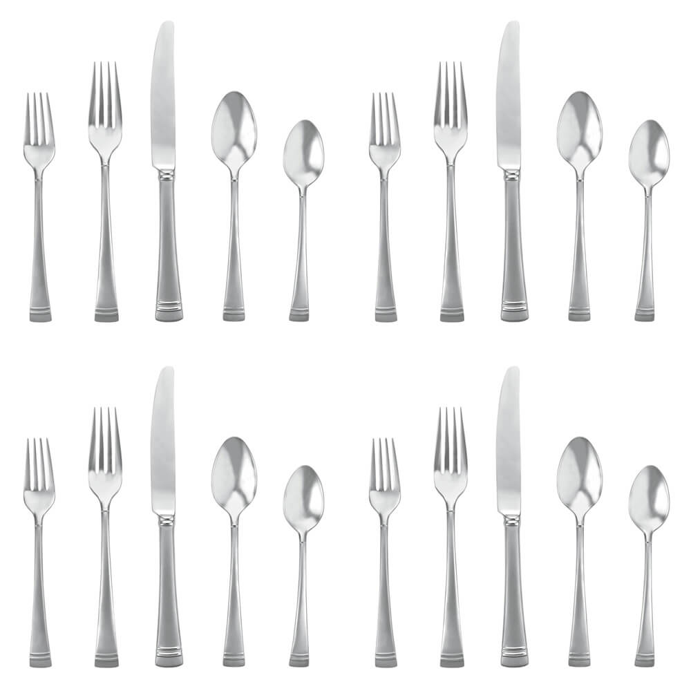 Lenox Federal Platinum Frosted 20 Piece Set, Service for 4 - LN-FPL-50/4
