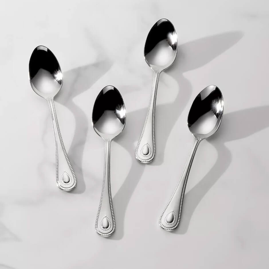 Lenox French Perle Teaspoons (Set of 4) - LN-FRP-1/4