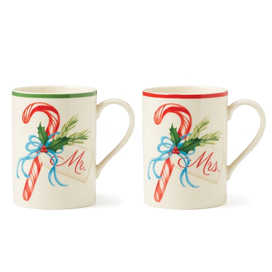 Lenox Mr & Mrs Holiday Mug Set - LN-895055