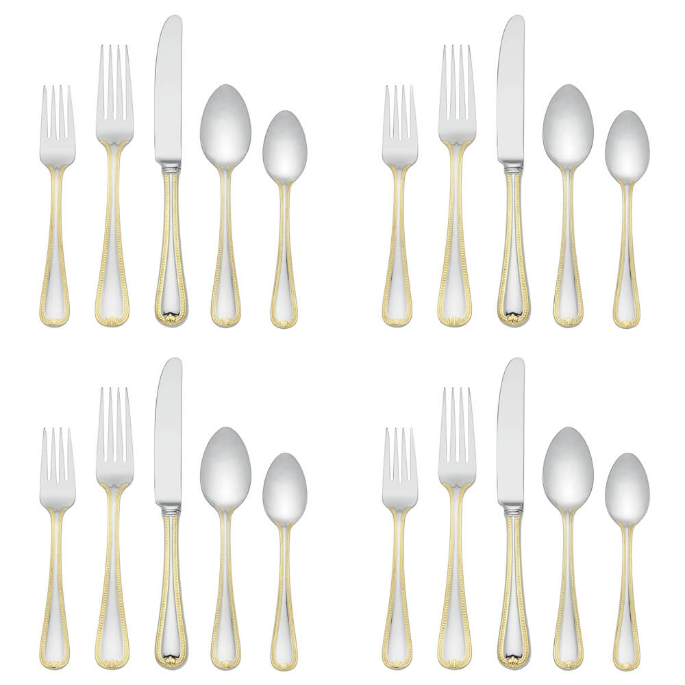 Lenox Vintage Jewel Gold 20 Piece Set, Service for 4 - LN-VJG-50/4