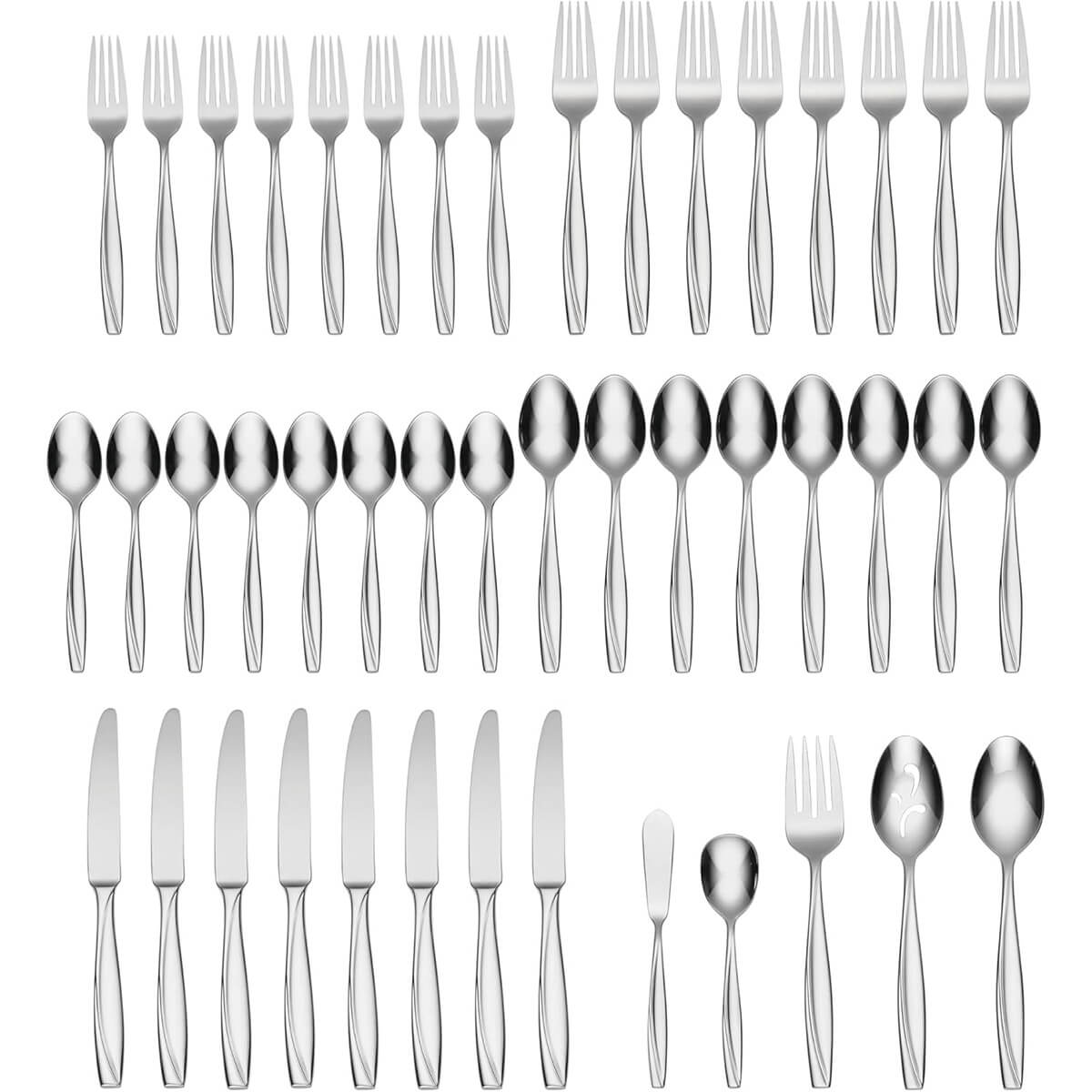 Oneida Camlynn Mirror 45 piece, Service for 8 - H222045A