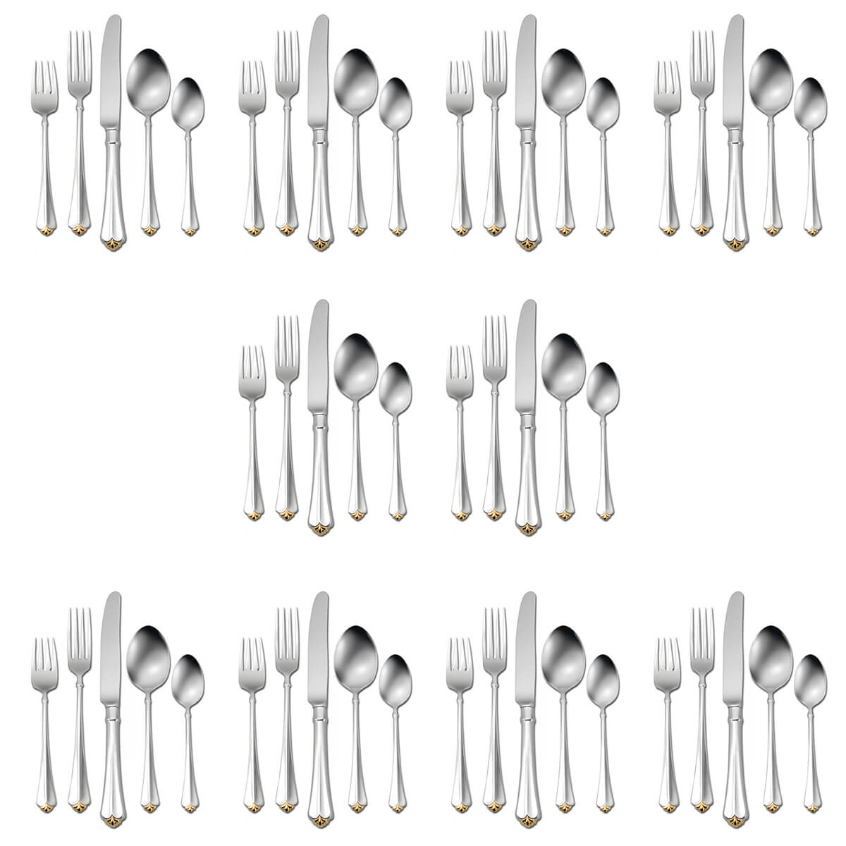 Oneida Golden Juilliard 50 Piece Set, Service for 10 - ON-GJ-50/10