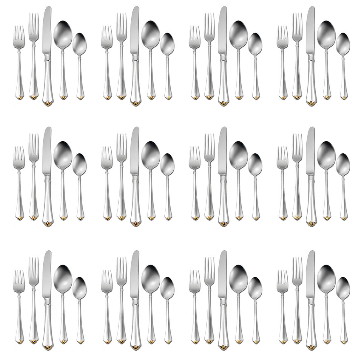Oneida Golden Juilliard 60 Piece Set, Service for 12 - ON-GJ-50/12