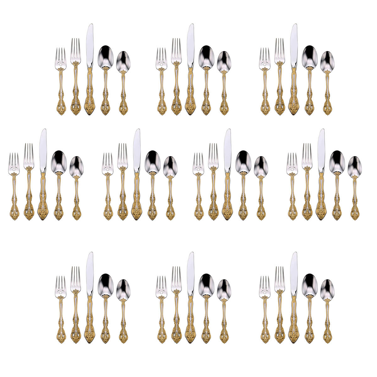 Oneida Golden Michelangelo 50 Piece Set, Service for 10 - ON-GMK-50/10