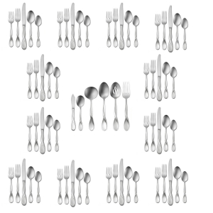Oneida Satin Aquarius 66 Piece Set, Service for 12