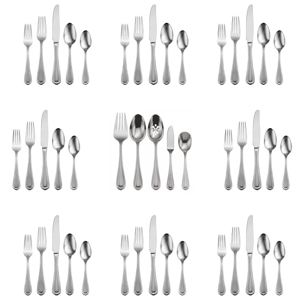 Oneida Satin Countess 45 Piece Set, Service for 8 - ON-H224045
