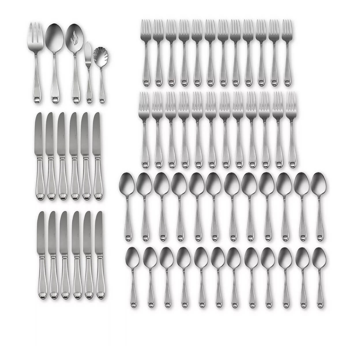 Oneida Satin Garnet 65 Piece Set, Service for 12 - ON-T245065A