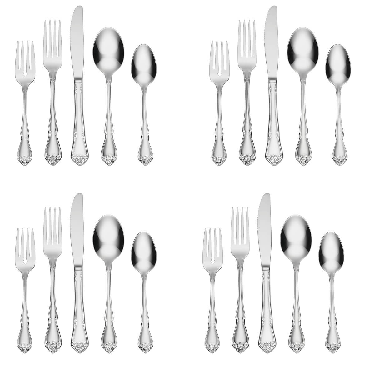Oneida True Rose 20 Piece Set, Service for 4 - B552020A