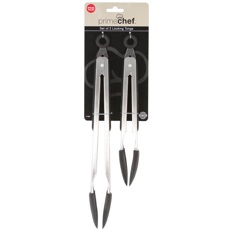 Prime Chef Set of 2 Locking Tongs - RN-71363