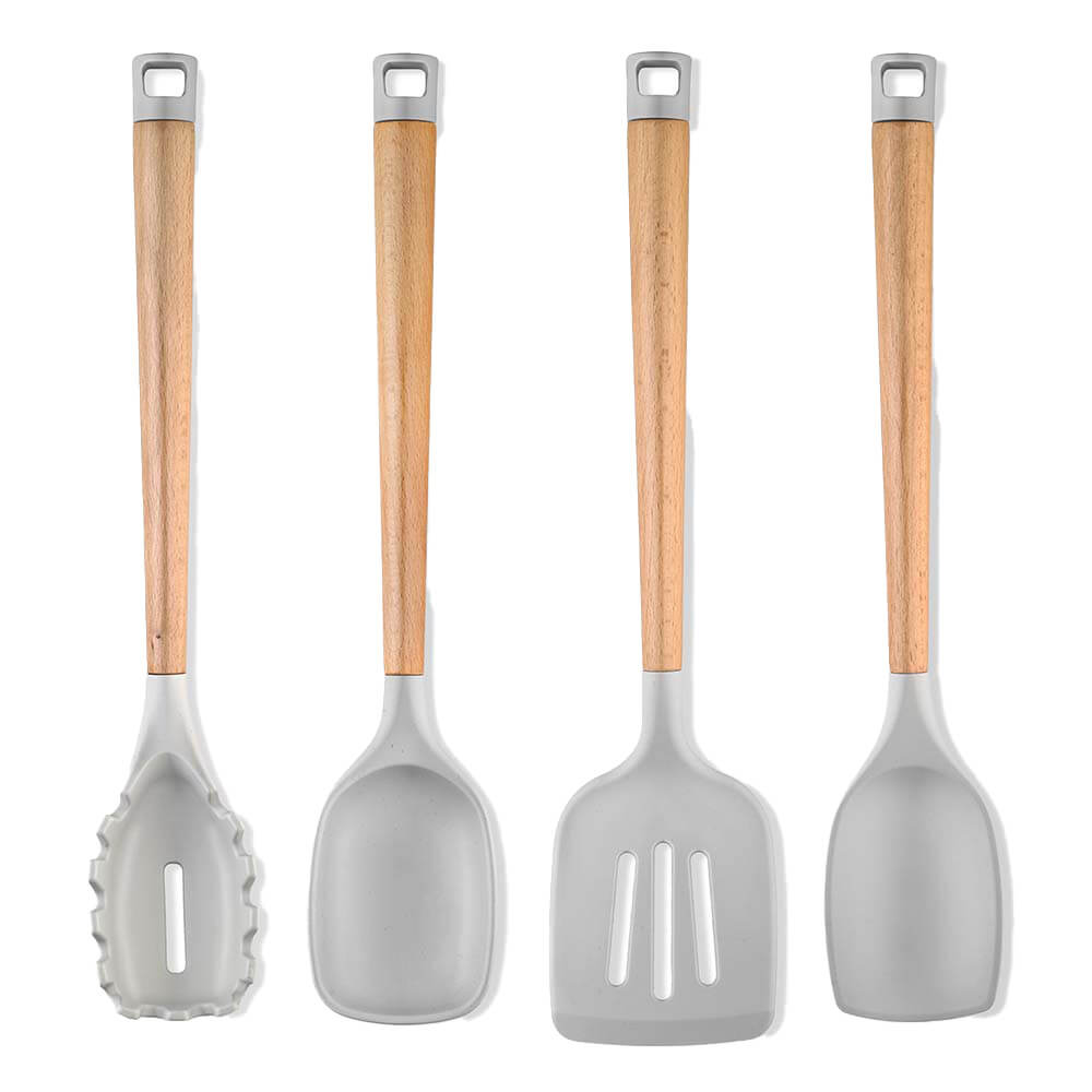 Skandia Beechwood 4pc Kitchen Tool Set - LN-SKT630B1SR