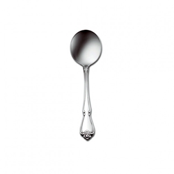 Oneida True Rose Bouillon/Round Soup Spoon 
